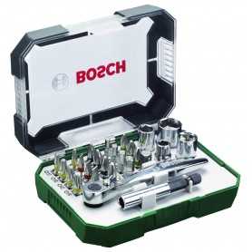 Ratchet wrench set bosch - rainbow evo - 26pcs.