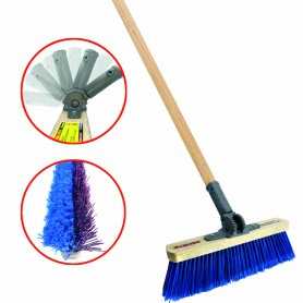 Dual mass broom - 33 cm jointed - with handle