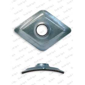 Zinc-plated rhomboidal washer - 27x27 hole 6.5 - with expanded gasket