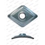 Zinc-plated rhomboidal washer - 27x27 hole 6.5 - with expanded gasket