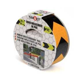 Reflective pvc tape - mm.50x33mt. - black/yellow