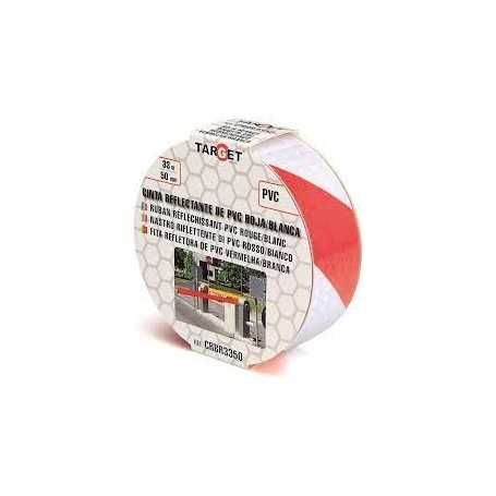 Reflective pvc tape - mm.50x33mt. - Red White