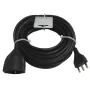 Linear extension cord - mt.10-3x1 - black