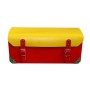 Leather bag for plumber - yellow/red - 46 cm