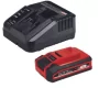 Einhel battery grinder - te-ag 18/115 3ah - kit 1 battery + charger and suitcase