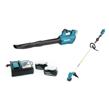 Makita kit - DUR190LZX3 brush cutter + DUB184Z blower including energy kit, charger + 18V-2X5AH battery