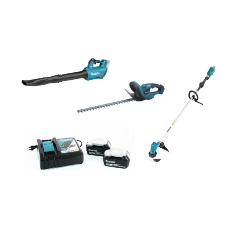 DUR190LZX3 brush cutter + DUB184Z blower + DUH523Z hedge trimmer 520 mm including charger + 2 18V-2X5AH batteries