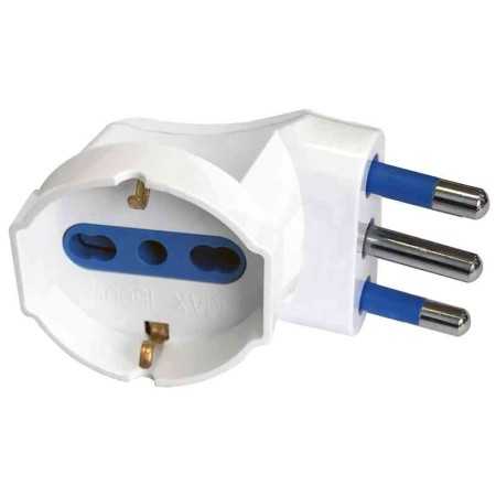 Space-saving Schuko adapter - es012s - 90°-16a-white