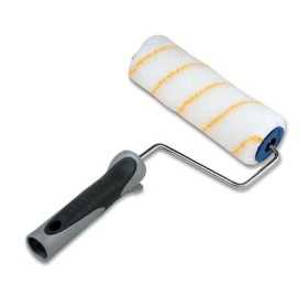 Satin roller 20 cm - spare - white nylon w/yellow stripe