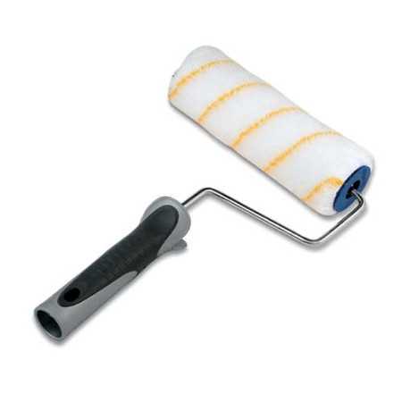 Satin roller 20 cm - spare - white nylon w/yellow stripe