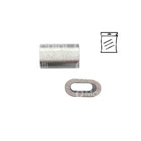 Nickel-plated oval for rope - mm.5-pcs.4 - za'