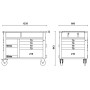 CARRELLI S/TANK (10) ANTRACITE RSC28-A - Beta RSC28-A BETA RSC28-A