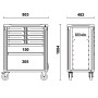 CASSETT.6 DRAWERS EMPTY ORANGE C37 6/O - Beta C37/6-O BETA C37/6-O