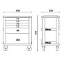 6 DRAWER DRAWERS EMPTY GREY G/6 - Beta C39-6/G BETA C39-6/G