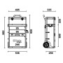 TROLLEY 2 MODULI C41H HIGH BLU RAL 5002 - Beta C41H-B BETA C41H-B