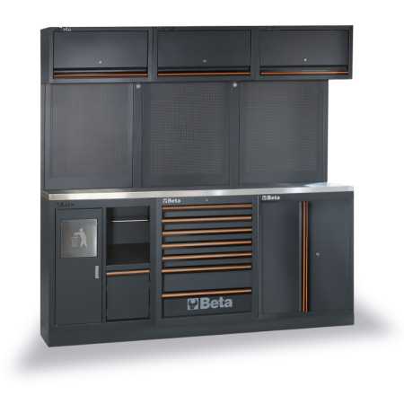 PRO FURNITURE A-2MT STAINLESS STEEL TOP 3MOD + WALL UNITS - Beta C45PRO AX BETA C45PRO AX