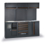 PRO FURNITURE A-2MT STAINLESS STEEL TOP 3MOD + WALL UNITS - Beta C45PRO AX BETA C45PRO AX