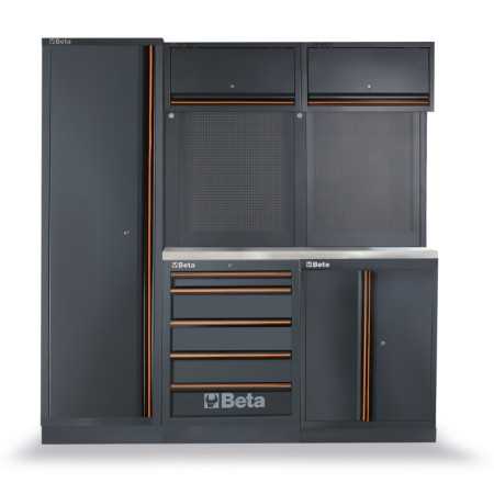 PRO FURNITURE B-2MT STAINLESS STEEL TOP 2MOD + CABINET - Beta C45PRO BX BETA C45PRO BX