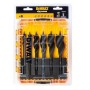 Wood drill bits 3 cutting edges - set of 6 -