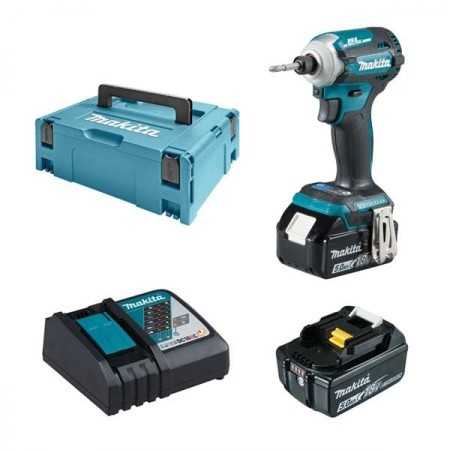 Makita 1/4 Impact Wrench - DTD171RTJ - with 2 x 5Ah N-180 Batteries