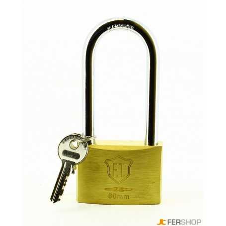 Padlock ft italy classic - mm.60 long bow - brass