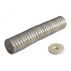 Magnet button - c/the hole - neodim d.20 - kg.30