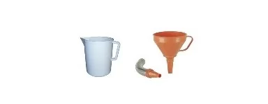 Buckets, funnels, carafes.