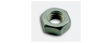 Hex nut, Raw hex nut, Galvanized hex nut.